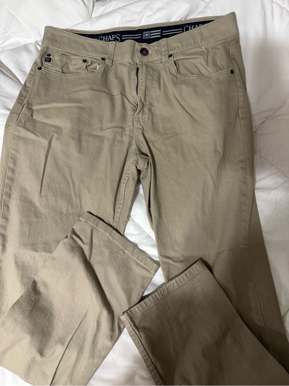 Chaps Men's Khaki Slim Fit Jeans